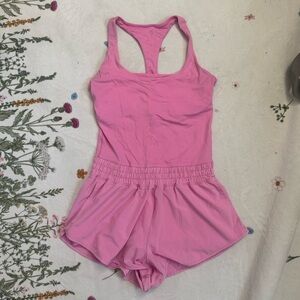 Aerie Offline Romper Pink